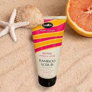 🌴 SHIKAI Detox Vanilla Latte Bamboo Scrub